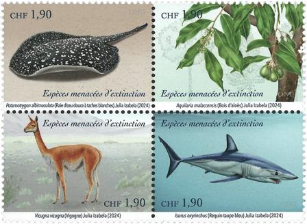 FN Geneve - Truede dyr - Postfrisk sæt 4v