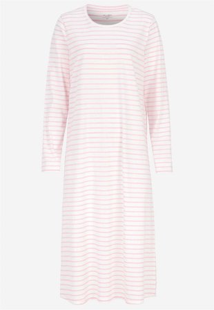 Cellbes of Sweden - Langermet nattkjole i rosa / stripete for damer i størrelse 50/52