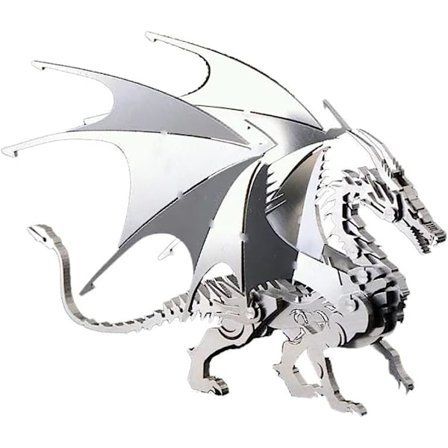 3D Metal Model Kits, Mekanisk Ildåndende Drage 3D Metal Puslespil