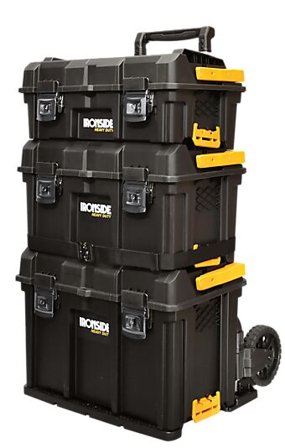 IRONSIDE Verktøykassesett Packout 3 deler med transporttralle