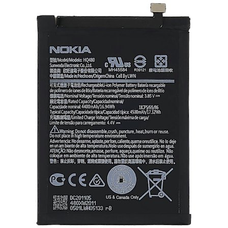 Til Nokia 8.3 5G 3.85V 4400mAh Li-ion Polymer Batteri Udskiftningsdel (Kode: HQ480)
