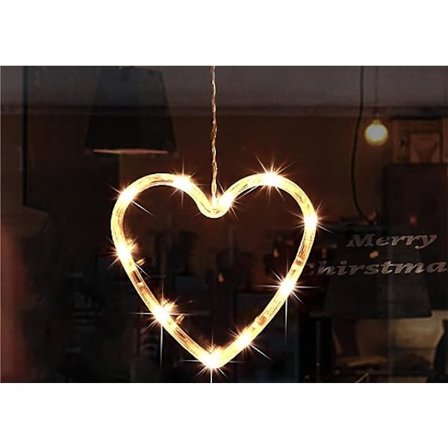 Julehængende vindueslys batteridrevet LED sugekop vinduesophæng dekoration lys, juledekorative nyhed sugekop lys, have terrasse være