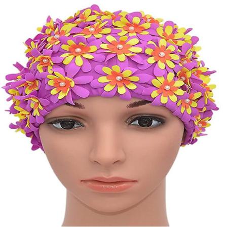 Print Med Cap, Retrostil, För Kvinnor, Lila