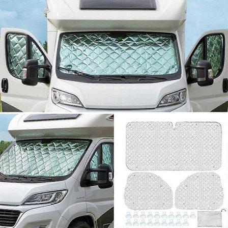 Kompatibel med Fiat Ducato Citroen Relay Bil Vindskjerm Solskjerm Beskyttelse Interne Termiske Gardiner Kit Bil Løftevindu Solskjerm Sommerverktøy-