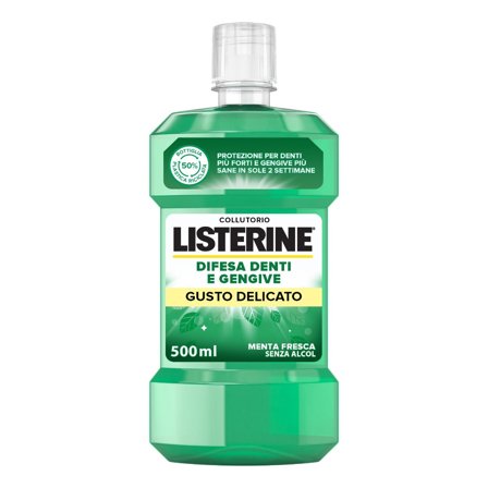 Listerine Difesa Denti E Gengive Collutorio Gusto Delicato 500ml