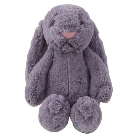 Soft Stuffed Animal Rabbit Mustache, Medium Size, Plush Comforter for Boys and Girls Purple-FA- Purple 50CM