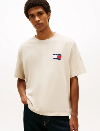 Tommy Jeans Tjm 90S Peaks Backprint Ss Tee - Beige - M