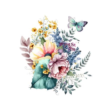 Toalett klistremerke Vanntett sommerfugl blomstermønster klistremerke Levende farge veggdekor for hjemme bad