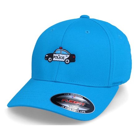 Kinder Kiddo Cap - Blau flexfit Cap - Kinder Police Car Sky Blue Flexfit @ Hatstore