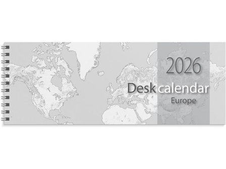 Burde Desk calendar Europe 2026 - Lyreco - Almanackor och kalendrar - Bordskalendrar och skrivunderlägg - Bordskalendrar