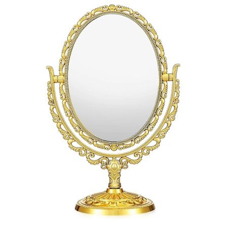 Makeup Spejl Bordpladespejl Vintage Stil Makeup Spejl Dobbeltsidet Toiletbordsspejl