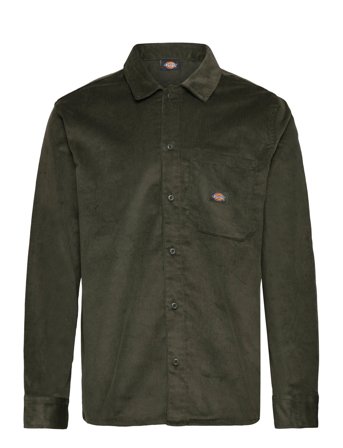 Dickies M Corduroy Shirt Ls - Khaki green - XS