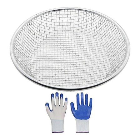 Hagesand Jord Kompost Sikt, Sil for Sand Steiner Jord Kompost, for 5 Gallons Bøtte (1/4 Tomme)