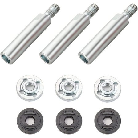 Vinkelsliberforlængerforbindelsesstang, roterende forlængerskaftsæt i rustfrit stål, M10 80 mm 3 stk.