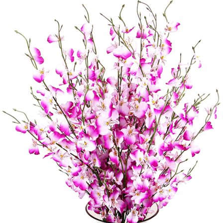 10 stk. Kunstige orkidéer Blomster Silke Kunstige orkidéer Blomster i løs vægt Blomster Kunstige til bryllup Hjemmekontor Deko Lilla