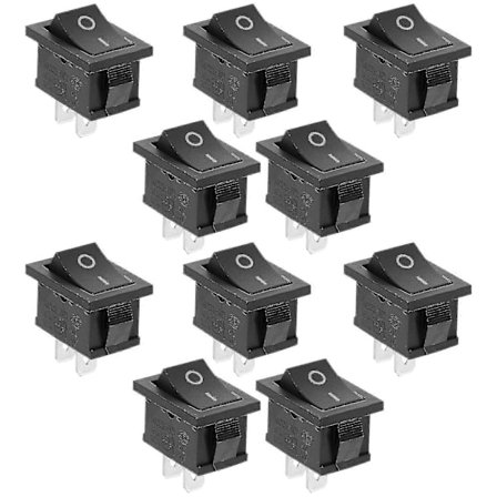 10 st Båtswitch Mini Rocker Liten Switch Upplyst Switch Tryckknapp Ys Switch The Switch