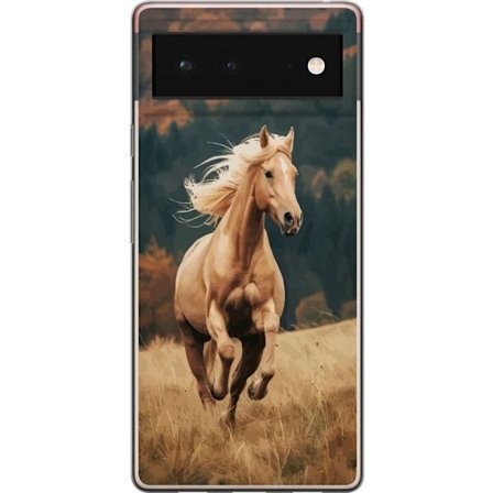 Kompatibel Mobilcover til Google Google Pixel 6 Imponerende hest der galopperer gennem efterårsmiljøet med varme farver og en dyb følelse af nature