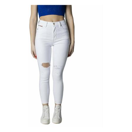 Tommy Jeans, Slim-fit Jeans Wit, Dames, Maat:W28 L30