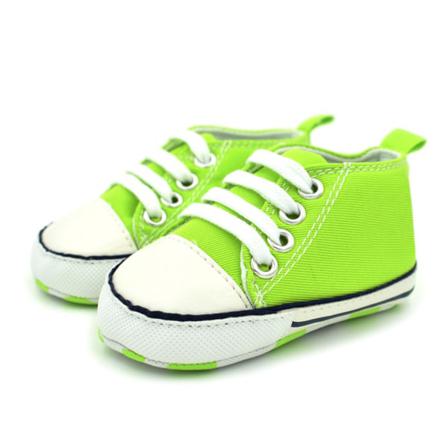 Baby Toddler Canvas Sneakers Spädbarn Lace Up Flats Skor Barn