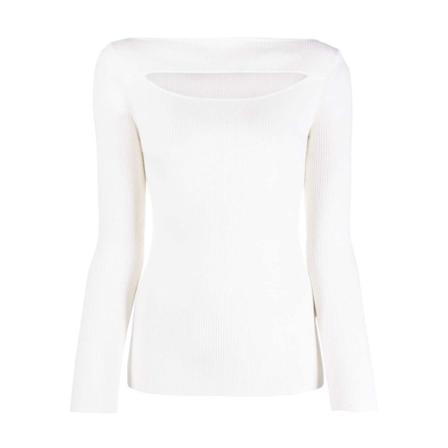 P.a.r.o.s.h. Round-neck Strik Hvid, Dame Striktrøjer