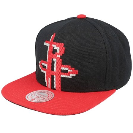 Mitchell & Ness - Houston Rockets 8 Bit Xl Black/Red Snapback Snapback Black Cap - NBA @ Hatstore