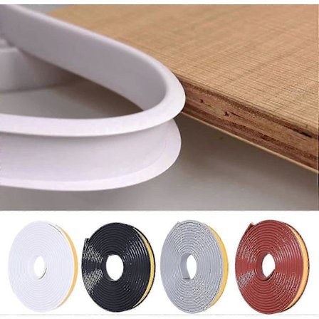 TPE Taipuisa Reunuste 12mm x 5m - U-muoto kaappien ja huonekalujen reunoille