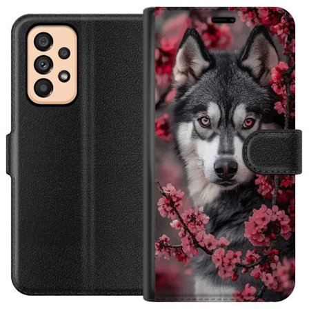 Kompatibel Tegnebogsetui til Samsung Galaxy A53 5G Ulve Røde Øjne Dyr Ulv Mystisk