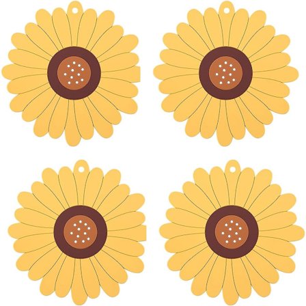 Silikon Bordskånere, 4 stk. Fødevarekvalitet Skridsikker Vandafvisende, Pletbestandig