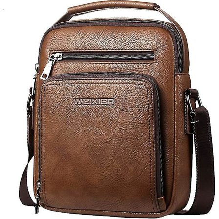 Skulderbag for menn - Skulderbag for menn - Liten vintage PU-skinnveske for menn