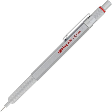 Rotring 600 Vulpotlood 0,5 Zilver