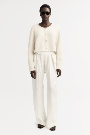 Soft Goat - Short Cardigan - Cashmere cardigan - S - Feather White