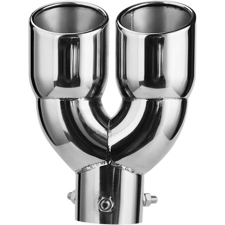 Eksoshalerør, 2.5" 63mm Doble Eksosrør Ender Bil Eksosrør Lyddemper Tips Rustfritt Stål for Bil Lastebil