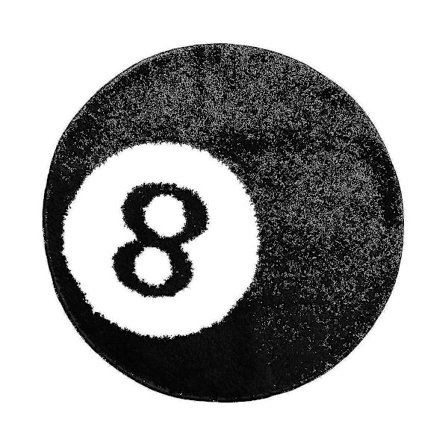 8 Ball Tæppe - 61 cm Hvidt & Sort Tæppe - Seje Tæpper Og Æstetiske Tæpper Til Soveværelse & Stue-jie