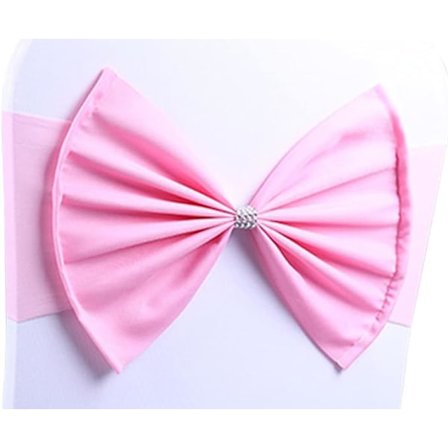 10 stk. Stole til Stole, Elastiske Stole Sash, Bryllup Fest Stole Bånd, Sløjfe Bånd til Banket Ceremoni Fest Hotel Event Dekorationer (Pink)