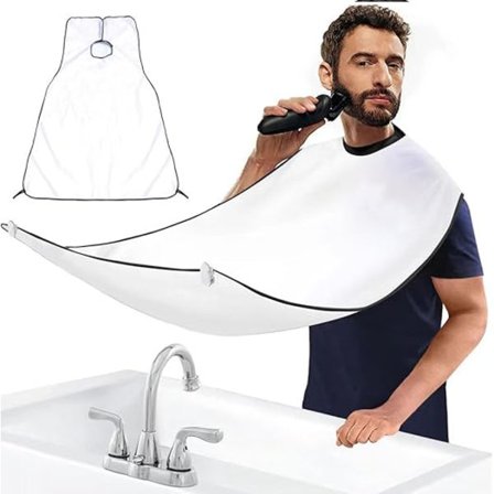 Stykke Skjeggforkle, Frisørkappe, Barberforkle, Barberkappe, Vanntett, med 2 sugekopper, Ideell som gave til menn