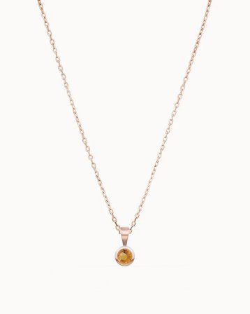 Halsband med månadssten i 18K Roséguld