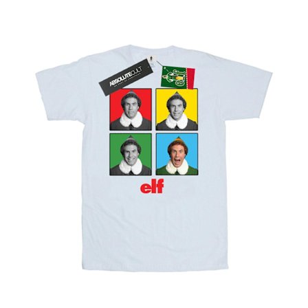 Elf herr T-shirt med fyra ansikten 3XL vit