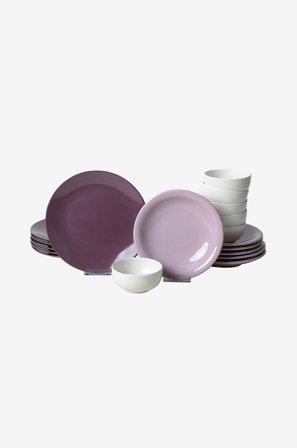 Hermia - Middagsservis i keramik - Selena (18 delar) - Flerfärgad - Serviser - Från Homeroom