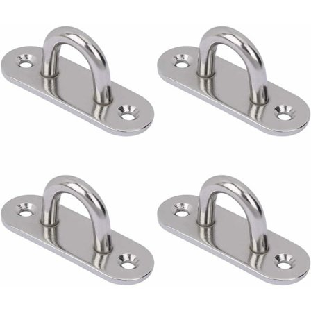 Takkrok i rustfritt stål, 4 stk. veggbrakett, avlange øyeplater for å henge opp stol, hengekøye, yogasvinger, sandsekk, blomsterpotter KLB