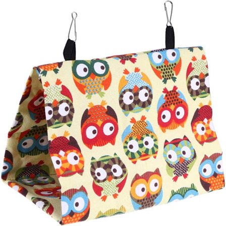 Papegøye rede, lerret trekant henge papegøye sove rede, papegøye rede hus, papegøye bur, papegøye forsyninger for papegøye kjæledyr dyr ugle 