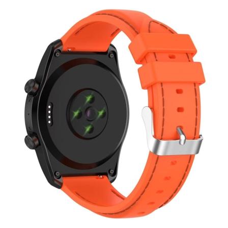 22mm Universal enkel farve strikket silikone urrem - Orange Orange