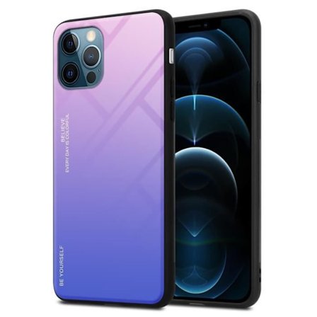 Fodral till Apple iPhone 12 PRO MAX Skal i ROSA - BLÅT Fodral Skyddsskydd tvåfärgad TPU