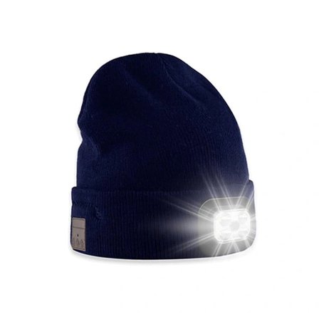 Varm Bluetooth-lue med LED-lys, høyttaler og musikk for snømåking