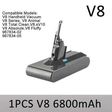 100 % nytt uppladdningsbart batteri för dammsugare för Dyson V6 V7 V8-serien SV07 DC62 DC58 DC31 Absolute Fluffy Animal Pro Bateria
