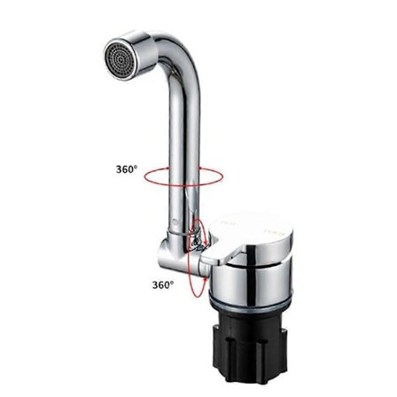 RV Tilbehør Slitesterke Kjøkkenkraner 360 Graders Justerbar Varmt/Kaldt Kran