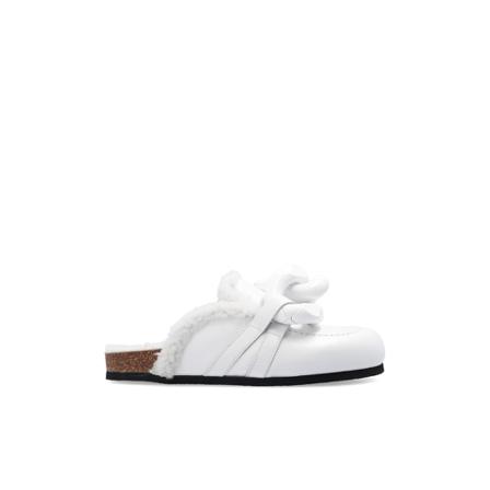 JW Anderson Leather slides vit, Dam Flip-flops, Dam, Storlek: 36 EU