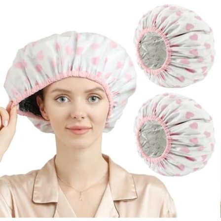 2 Varmehætter til Dyb Konditionering, Konditioneringshætte lavet af Aluminiumfolie til Hjem og Salonbrug, Hårfarvning