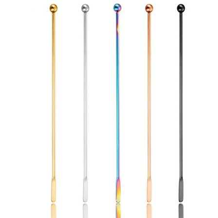 5 304 rustfrie stål kaffe yoghurt honning rørepinner - bar juice - cocktail - kreative cocktailpinner