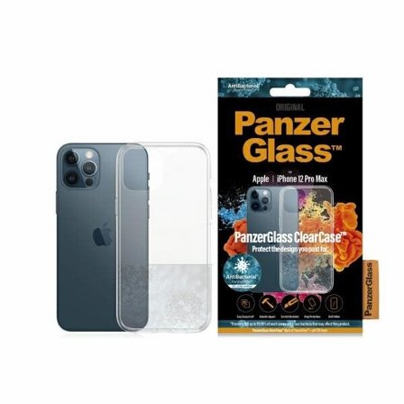 PanzerGlass ClearCase antibakteerinen kotelo iPhone 12 Pro Maxille - läpinäkyvä