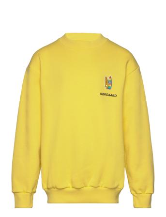 Organic Sweat Sonar Badge Sweatshirt Yellow Mads Nørgaard